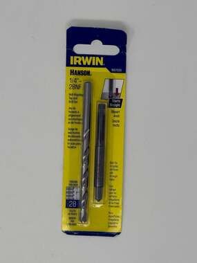 IRWIN Hanson 1/4"-28 NF Self-Aligning Tap and Drill Set (1897529)